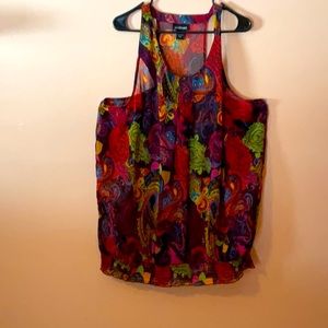 Sheer Paisley Print Racer Back Blouse by Lane Bryant size 22. Never been worn.